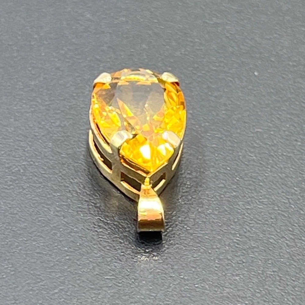 Imperial Gold Vintage 14K Gold
Mexico Citrine Pear Teardrop Pendant (1.84g)
